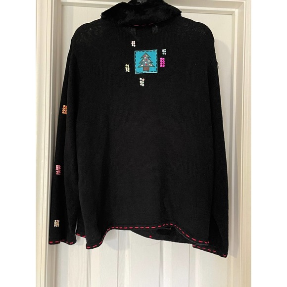 Christmas Cardigan size 2x with removable collar - Picture 3 of 4